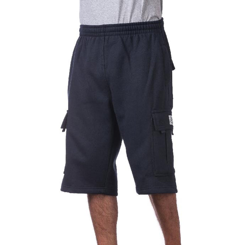 Elevate Your Comfort with PROCLUB Men's Heavyweight Cargo Sweat Shorts - 6 Pockets for Ultimate Utility and Style!