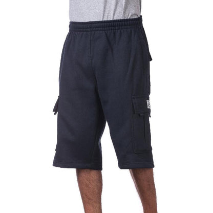 Elevate Your Comfort with PROCLUB Men's Heavyweight Cargo Sweat Shorts - 6 Pockets for Ultimate Utility and Style!