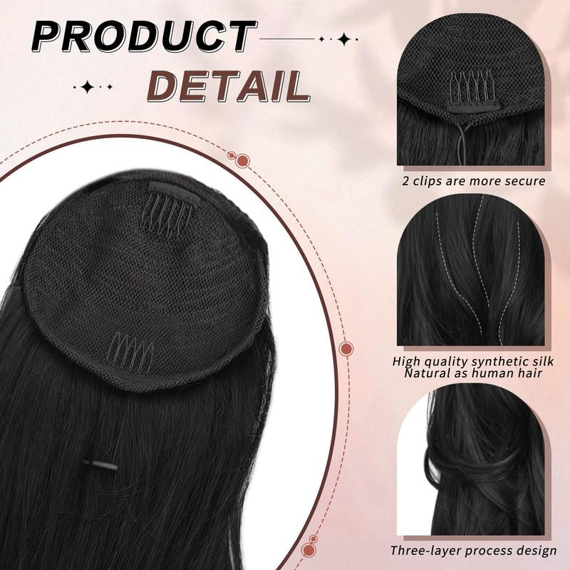 Transform Your Look with AISI HAIR 26 Inch Wavy Drawstring Ponytail Extension - Effortless Glam for Every Occasion