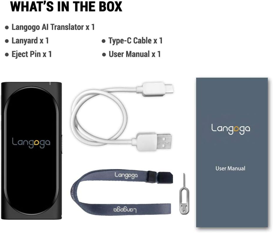 Genesis Portable Language Translator Device - Break Language Barriers with Real-Time Voice Translation, 100+ Languages, Offline Capabilities, Mobile Wi-Fi Hotspot, 3.1 Inch Retina Display - Perfect for Travel!