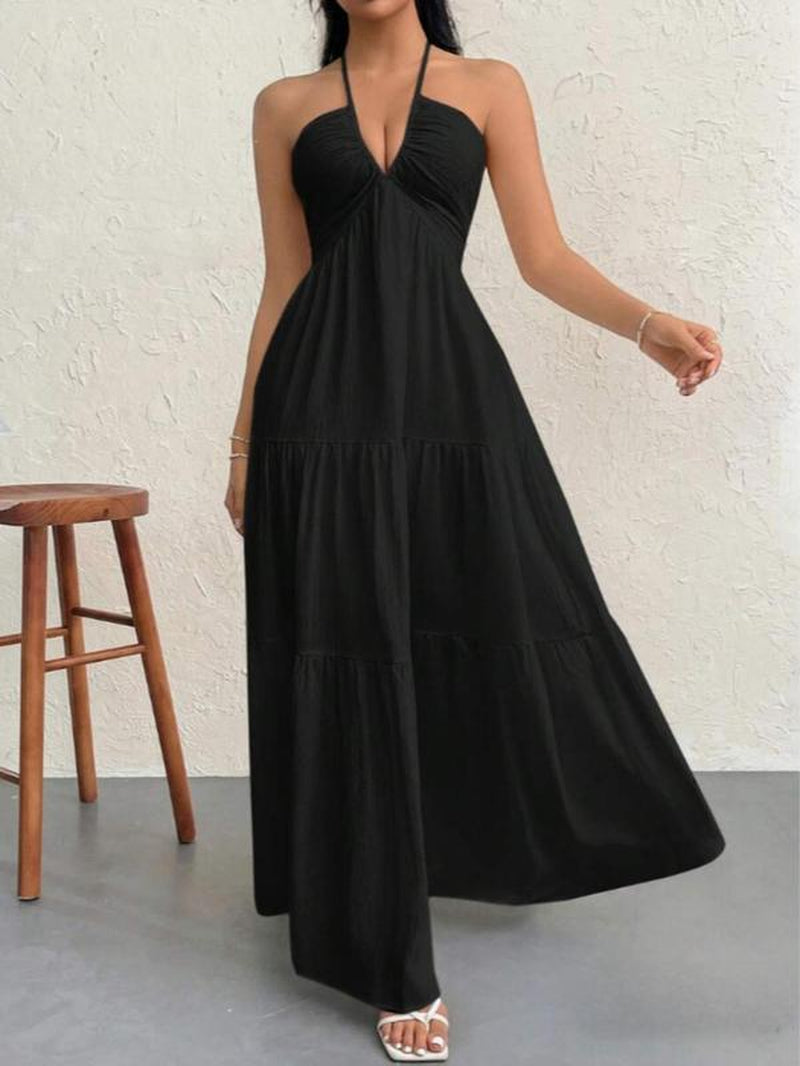 Elegant Women's Casual Sleeveless Dress - Perfect for Summer Beach Holidays and Parties!