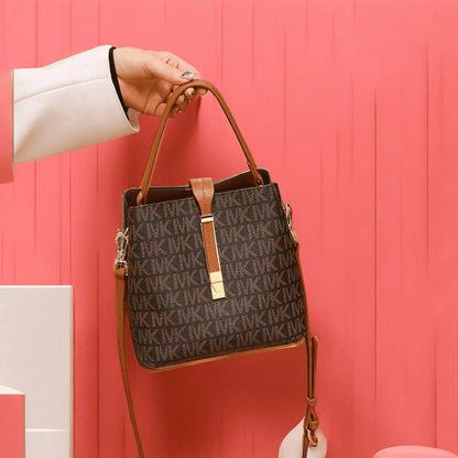 Chic Brown Small Bucket Bag for Women - Fashionable Crossbody Handbag Perfect for Summer and Every Occasion!