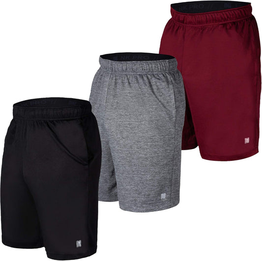 Elevate Your Game with Our 3-Pack Men's Athletic Shorts – Perfect for Basketball, Running, and Gym Workouts!