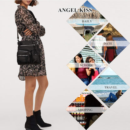 Chic and Versatile Washed Leather Crossbody Bags for Women - Stylish Multi Pocket Hobo Purses and Medium Handbags
