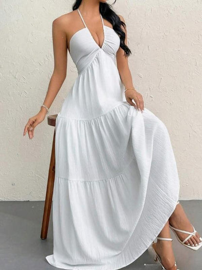 Elegant Women's Casual Sleeveless Dress - Perfect for Summer Beach Holidays and Parties!