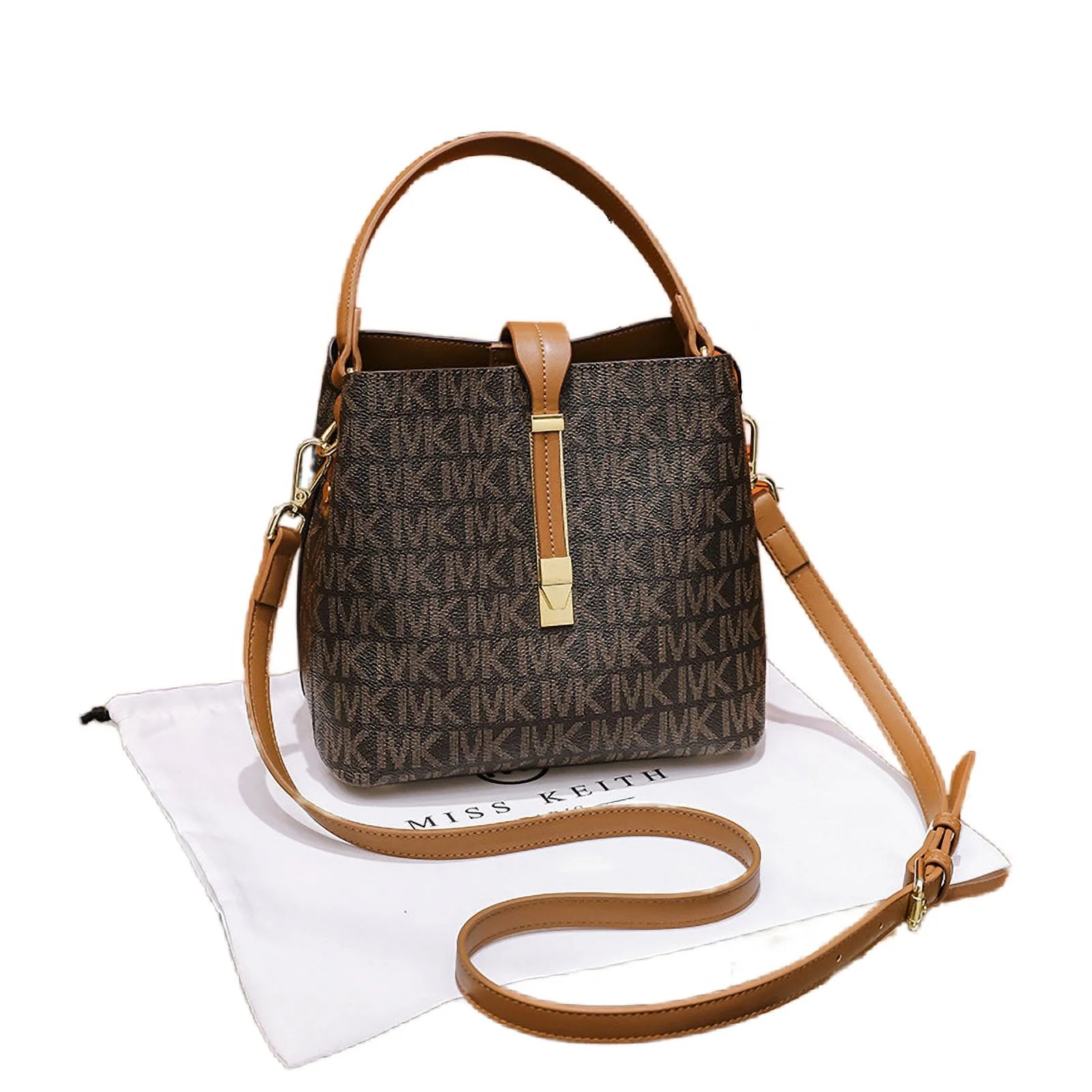 Chic Brown Small Bucket Bag for Women - Fashionable Crossbody Handbag Perfect for Summer and Every Occasion!