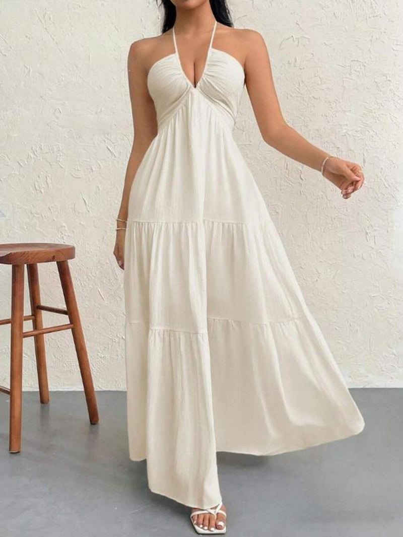 Elegant Women's Casual Sleeveless Dress - Perfect for Summer Beach Holidays and Parties!