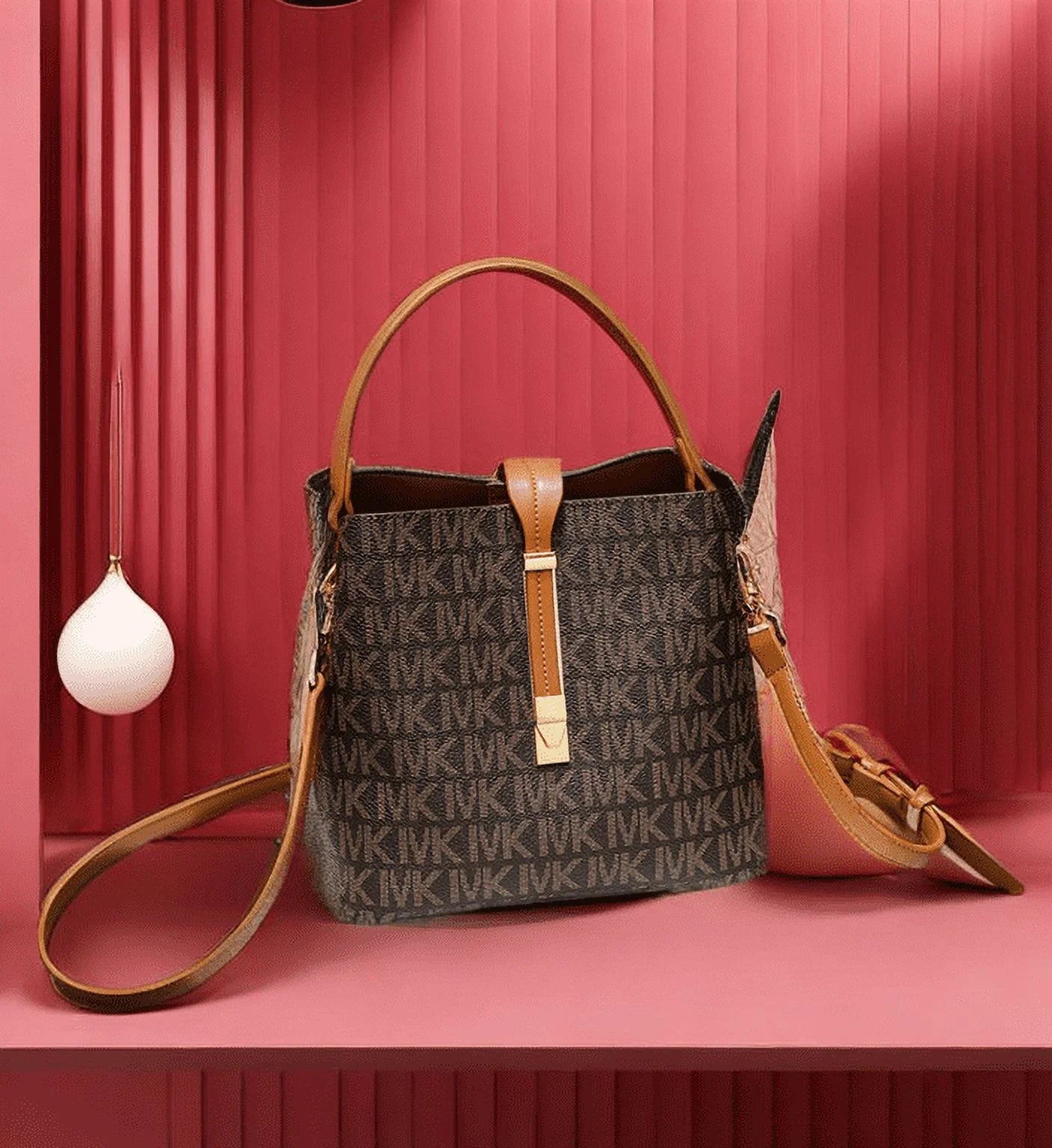 Chic Brown Small Bucket Bag for Women - Fashionable Crossbody Handbag Perfect for Summer and Every Occasion!