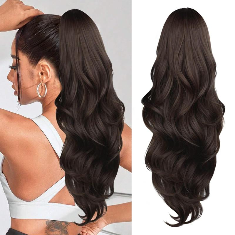 Transform Your Look with AISI HAIR 26 Inch Wavy Drawstring Ponytail Extension - Effortless Glam for Every Occasion