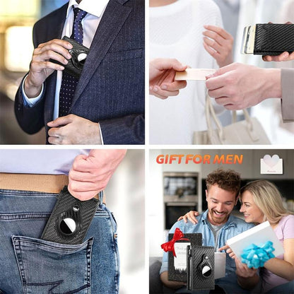 Introducing the Ultimate Mens Wallet: A Sleek, Minimalist Card Holder with Carbon Fiber Technology – Perfect for Everyday Use!