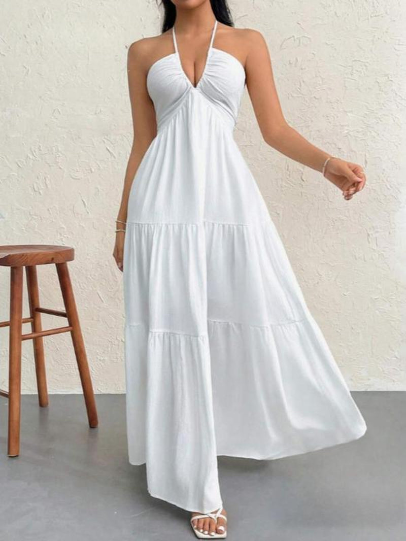 Elegant Women's Casual Sleeveless Dress - Perfect for Summer Beach Holidays and Parties!