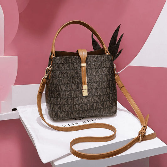 Chic Brown Small Bucket Bag for Women - Fashionable Crossbody Handbag Perfect for Summer and Every Occasion!