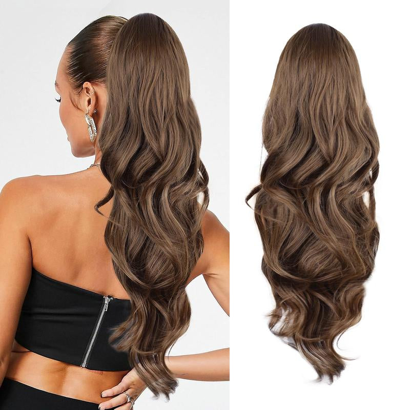 Transform Your Look with AISI HAIR 26 Inch Wavy Drawstring Ponytail Extension - Effortless Glam for Every Occasion