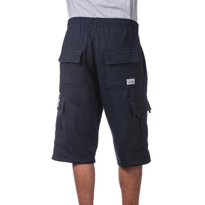 Elevate Your Comfort with PROCLUB Men's Heavyweight Cargo Sweat Shorts - 6 Pockets for Ultimate Utility and Style!