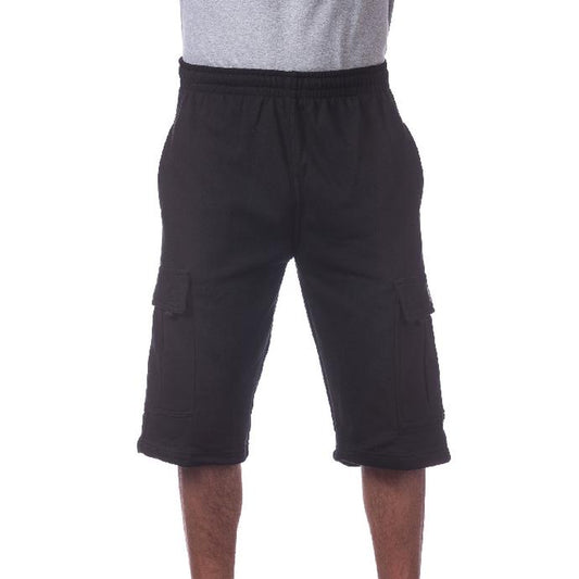 Elevate Your Comfort with PROCLUB Men's Heavyweight Cargo Sweat Shorts - 6 Pockets for Ultimate Utility and Style!