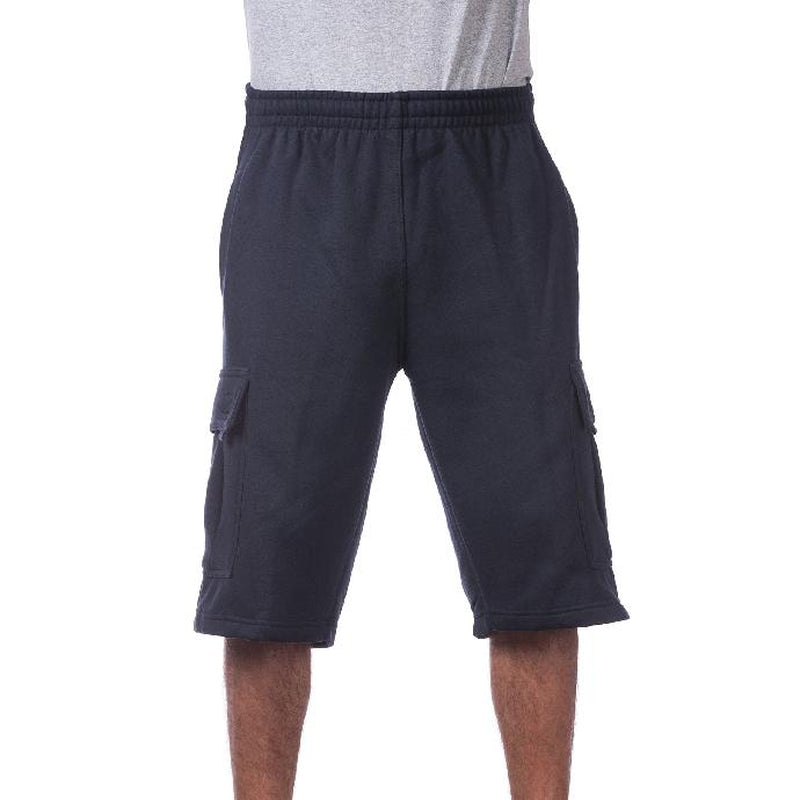 Elevate Your Comfort with PROCLUB Men's Heavyweight Cargo Sweat Shorts - 6 Pockets for Ultimate Utility and Style!