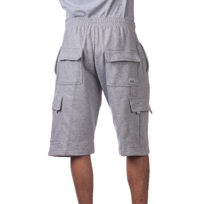 Elevate Your Comfort with PROCLUB Men's Heavyweight Cargo Sweat Shorts - 6 Pockets for Ultimate Utility and Style!