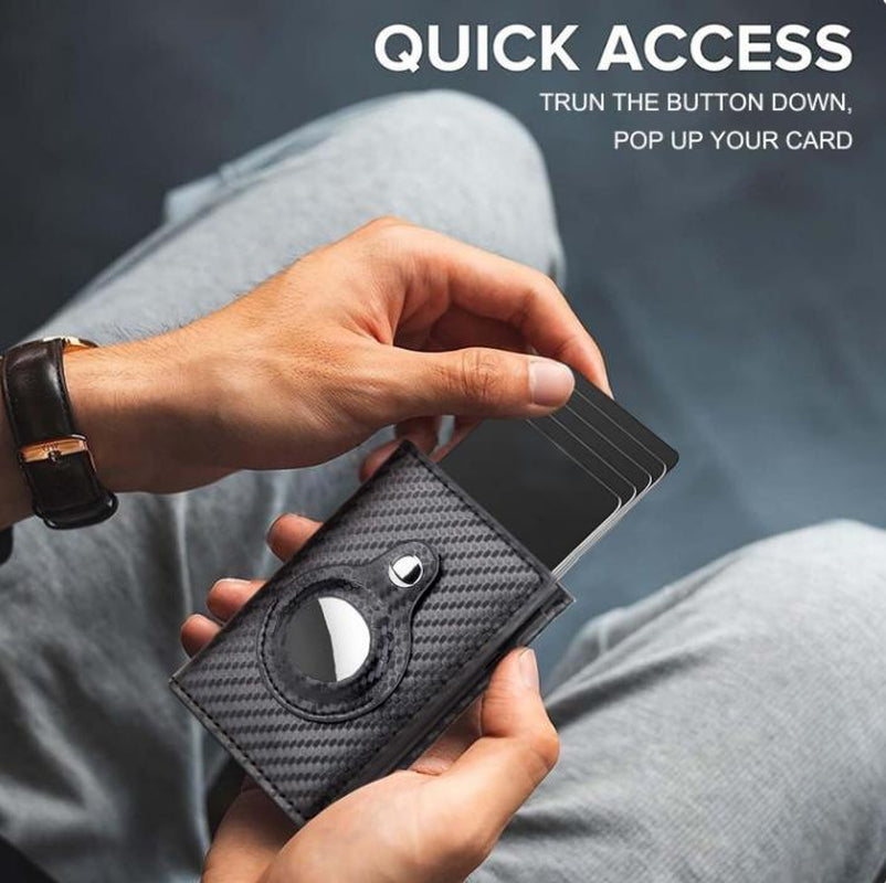 Introducing the Ultimate Mens Wallet: A Sleek, Minimalist Card Holder with Carbon Fiber Technology – Perfect for Everyday Use!